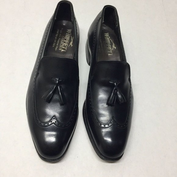 Whippet II Collection Black Leather Wingtip Oxford Shoes Size Men's US 10 C - Picture 7 of 8